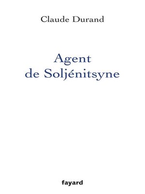 cover image of Agent de Soljenitsyne